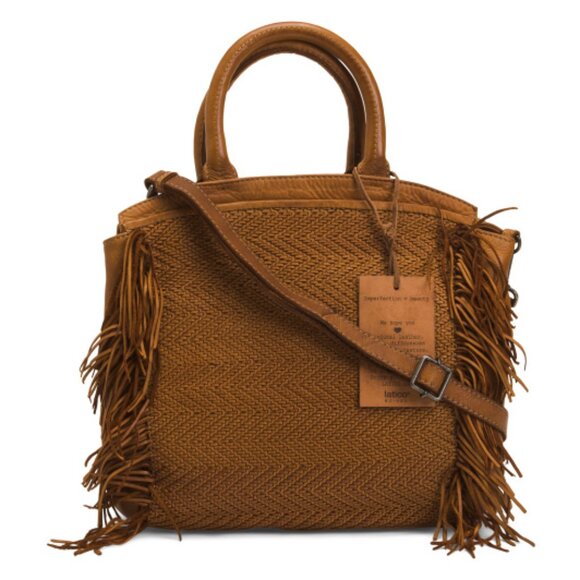 LATICO Leather Convertible Fringe Tote - Picture 1 of 3